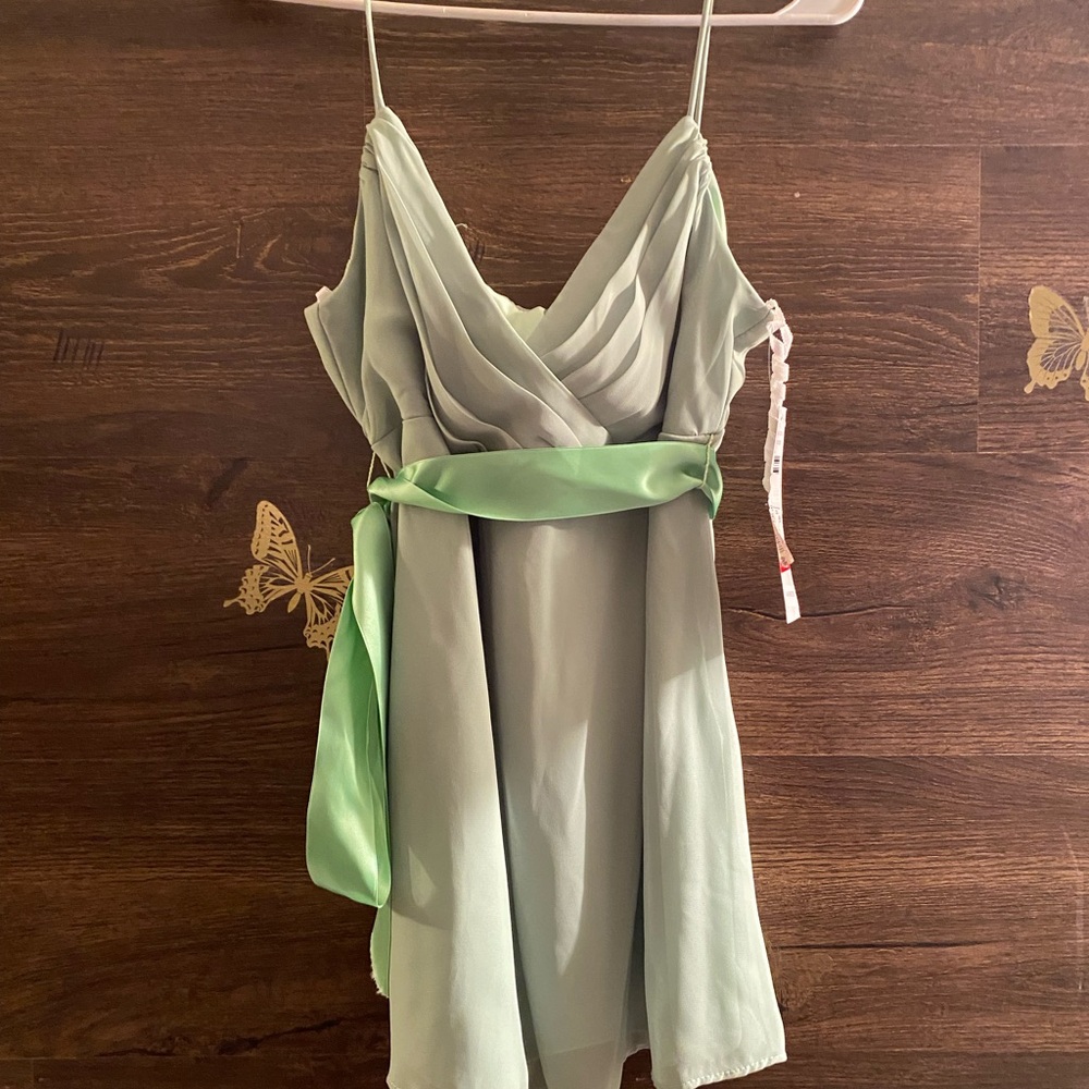 Mint Green Spaghetti Strap Dress